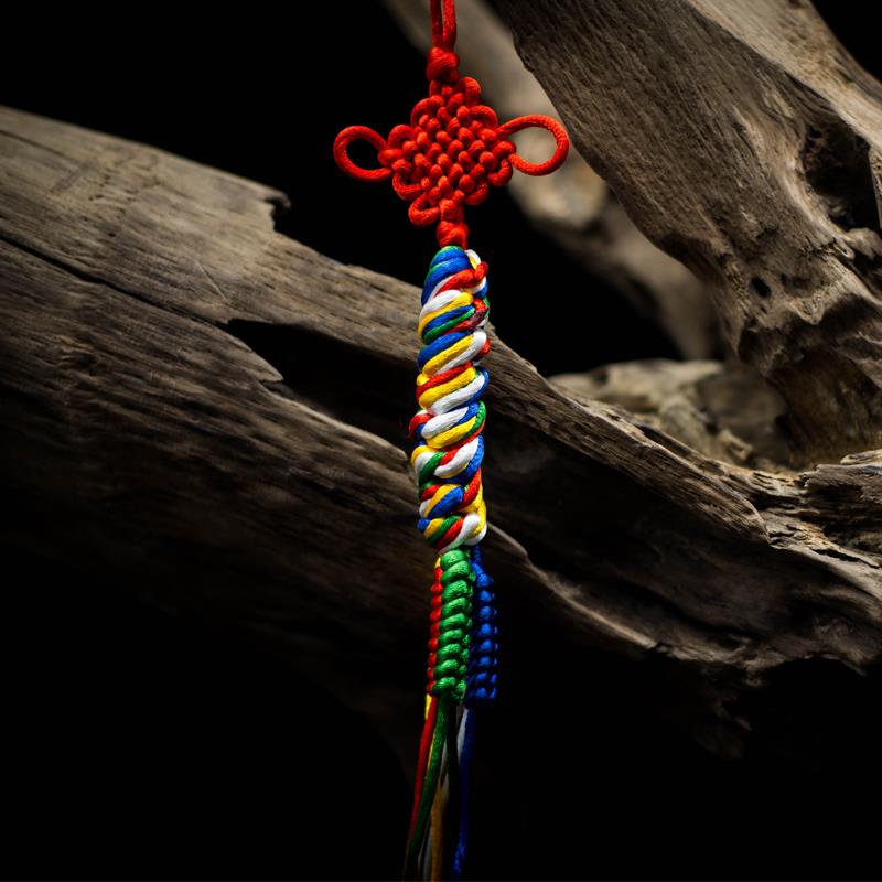 Year Tibet five-color kong hadad knotting knots peace auspicious knot Transshipment is Chinese knot Free ship