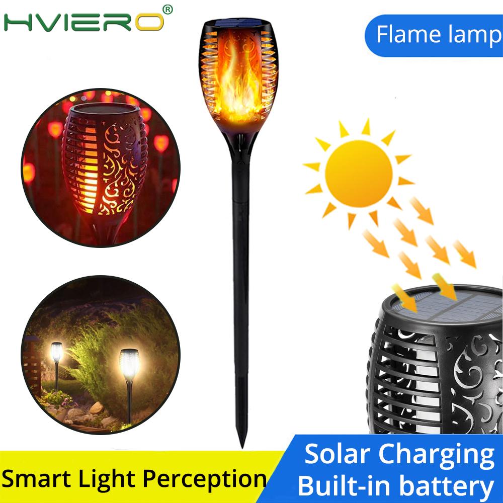 LED Solar Flame Light Lamp Flickering Waterproof Garden Led Decoration Landscape Lawn Lamp Path Lighting Torch Outdoor Spotlight