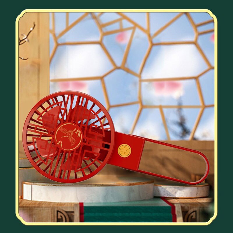 Mini Ventilator Usb Opladen Opvouwbare Handheld Verticale Desktop Ventilator Voor Student Meisjes Usb Opladen Opvouwbare Handheld Verticale Fans: Rood