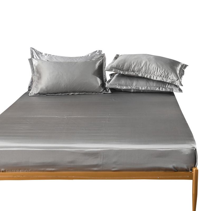 72 soie Drap Housse sur bande élastique couleur unie Housse matelas draps de lit 8 taille Drap Housse de Matela reine roi Drap de lit
