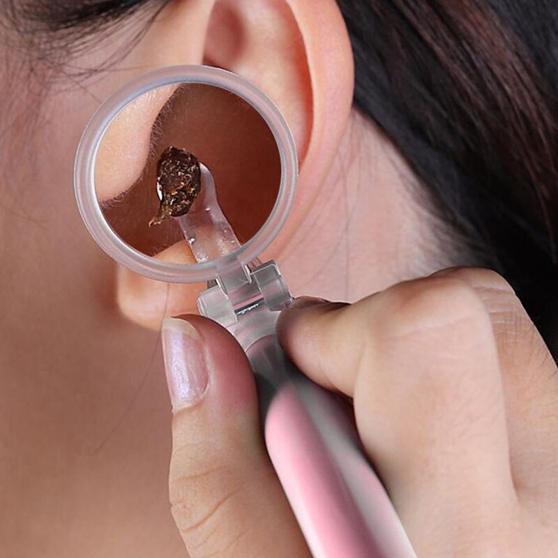 LED FlashLight Baby Earpick Ear Cleaner Endoscope Penlight Spoon Cleaning Ear Curette Light Spoon with Magnifier Ear Wax Removal