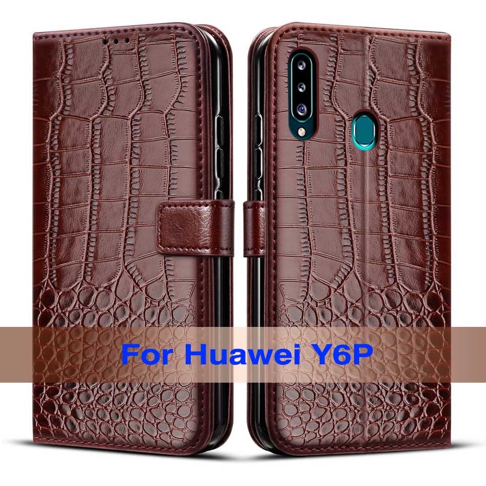 Funda para Huawei Y6P de 6,3 ", Funda de silicona suave Tpu para Huawei y6p Y 6P, Funda MED-LX9N para huawei y6p, con ranuras para tarjetas: Deep Brown
