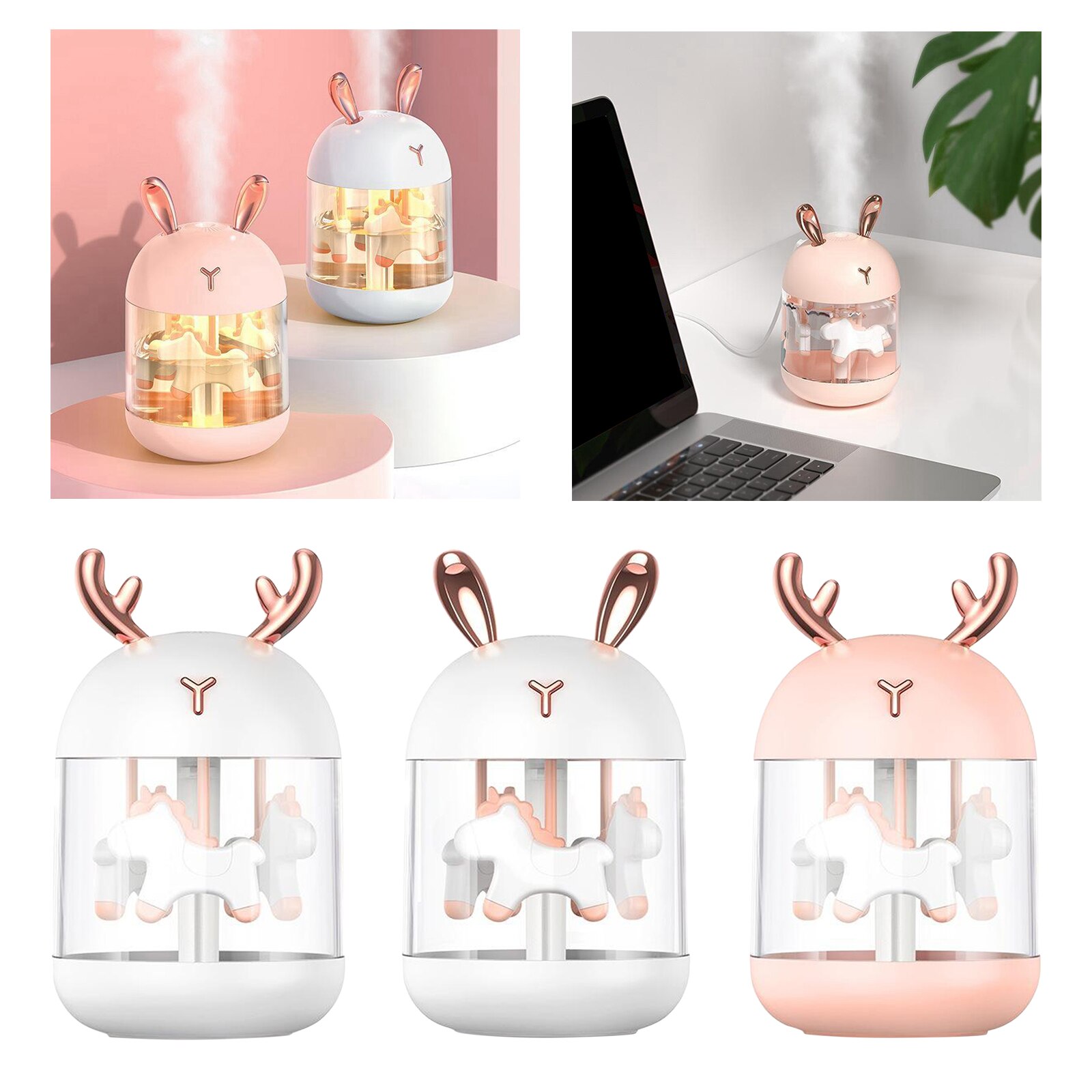 Cool Mist Humidifier Quiet Humidifier for Bedroom &amp; Large Room-Adjustable