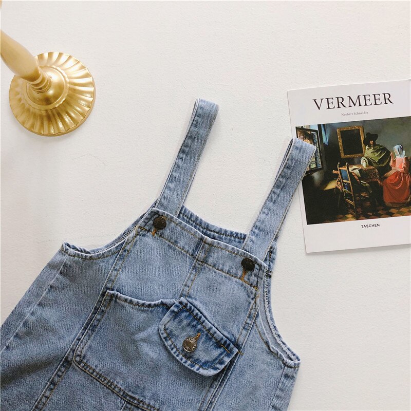 Neue Baby freundlicher Overall Frühling Herbst Koreanische Denim Hosen Overall für Mädchen Kleinkind Baby Jungen lässig Jeans 2 3 4 5 6 7 jahre