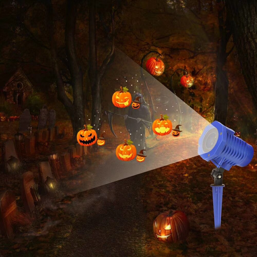 Rotating Projection Led Lights 8PCS Pattern Lens Festive Atmosphere Decoration