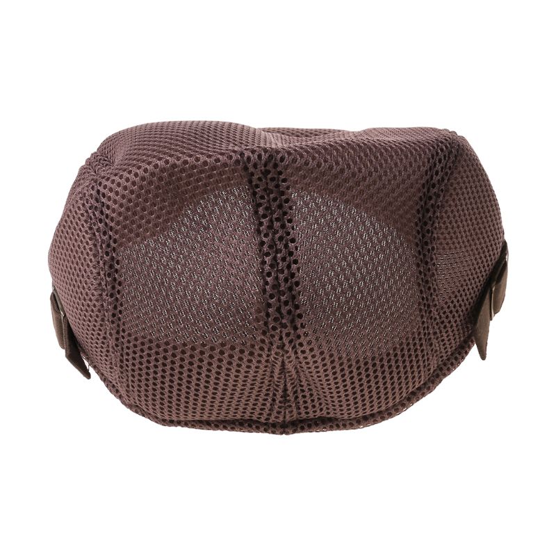Sombrero de pico de pato de verano de malla transpirable para hombre, gorra de boina de hiedra, gorra plana de Cabbie suave