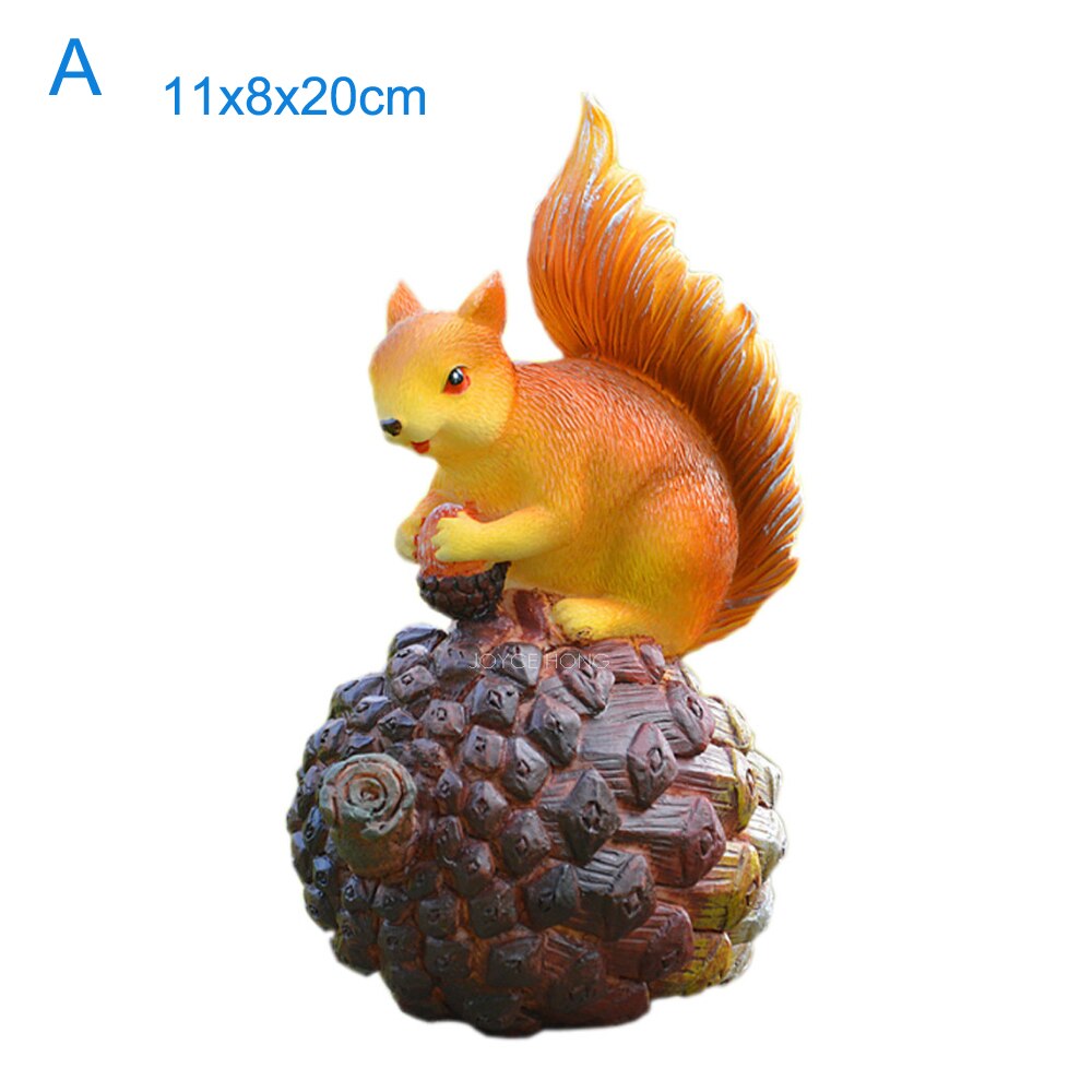 RESIN GARDEN SQUIRREL ANIMAL STATUE FIGURIUE GARDEN ORNAMENTS DECORATIONS FOR OUTDOOR GARDEN LAWN AND YARD: A