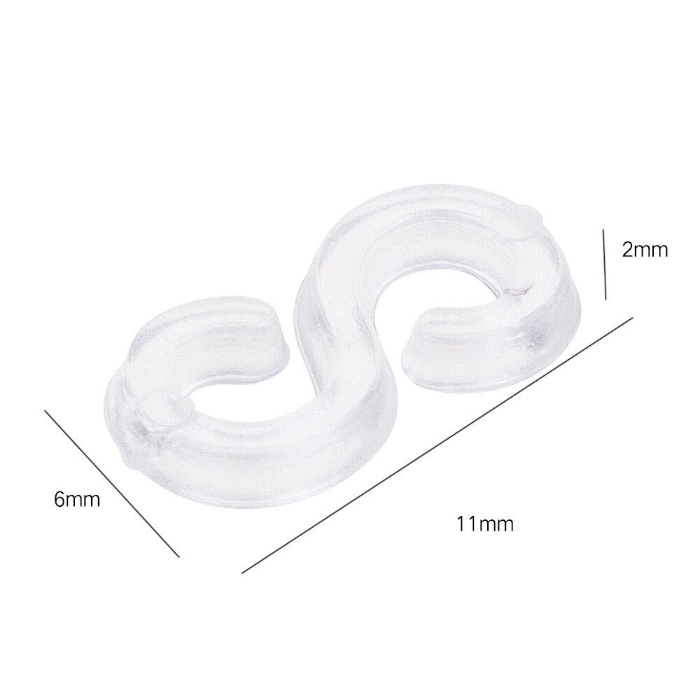 24 stuks Plastic transparant s-knop Loom Kit DIY Rubberen Band Armband Geweven S Clips Connectors Vullingen