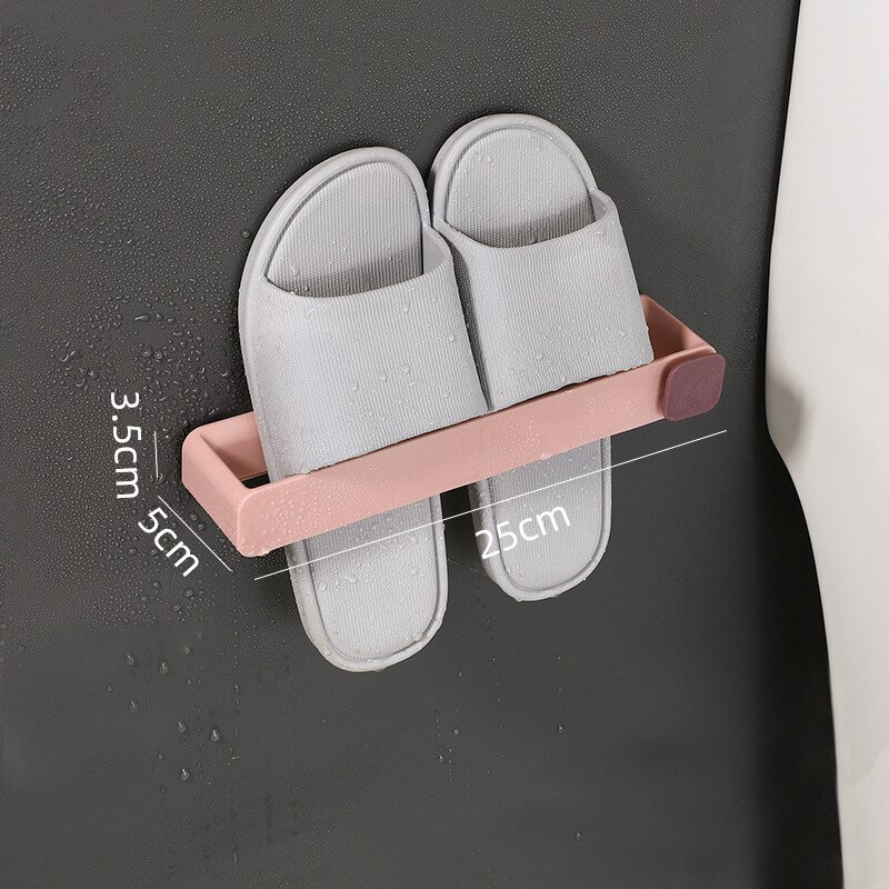 Slipper Gestell selbst klebendes Badezimmer einfacher Slipper Haken WC Drainage Gestell Zauberstab Schlafzimmer Aufbewahrung erschüttert Schuh Wäsche ständer: Lila