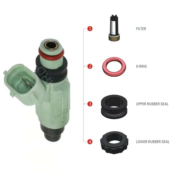 thumbnail image 2 of LCYXH-2018 Set Of 4 Fuel Injectors – For 2003 Mitsubishi Outlander 2.4L & Select Suzuki 2.7L, Replaces INP774 / CDH240 2 of 6