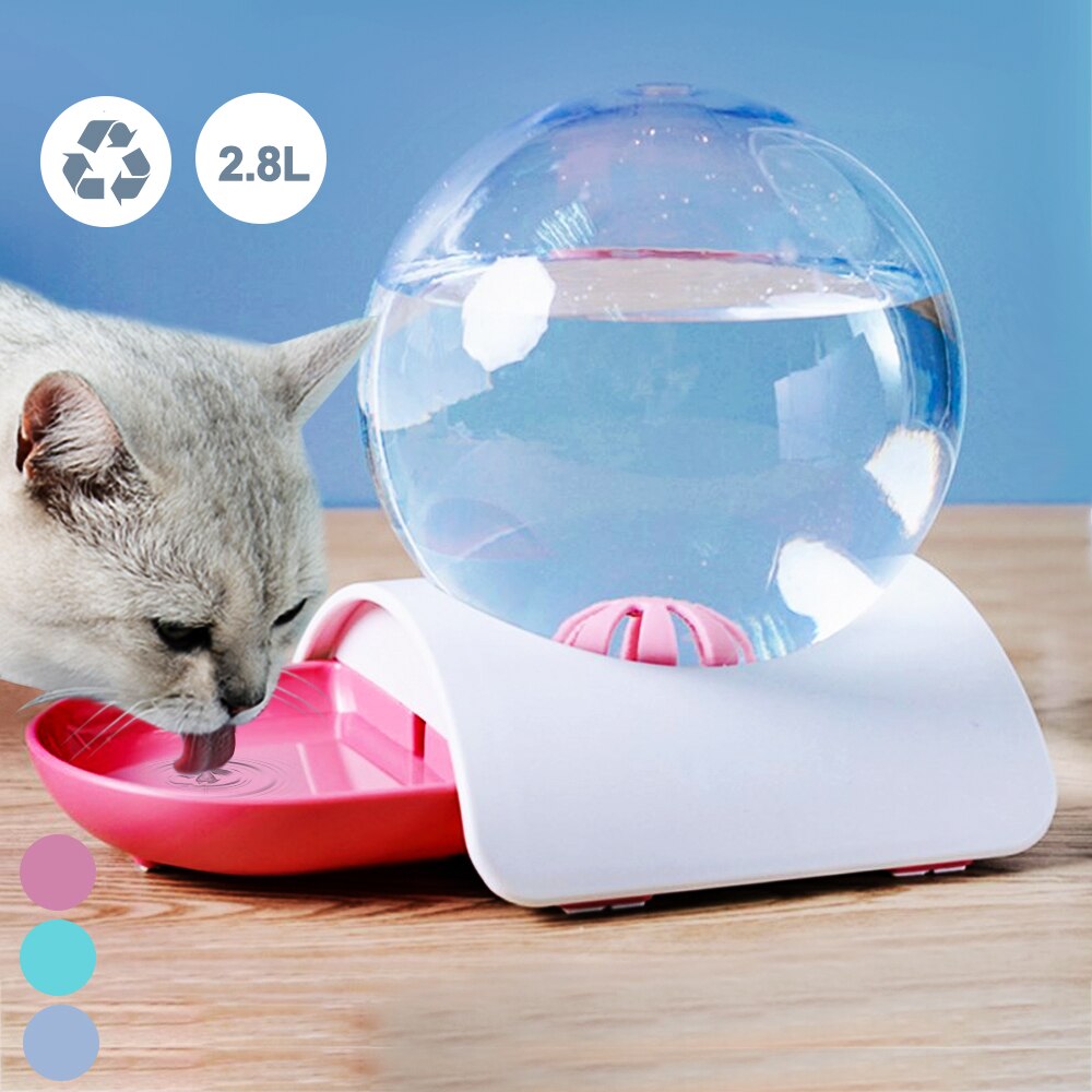 Kæledyr kat hund foder springvand boble automatisk katte vand stor drikkeskål til kat kæledyr vand dispenser ingen elektricitet  #1#