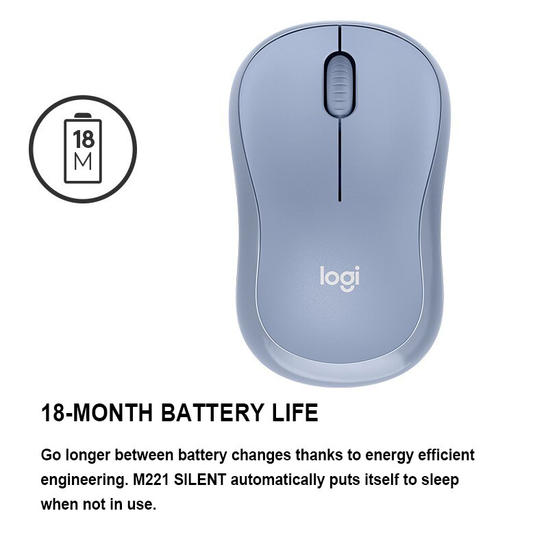 Logitech M221 Maus Wireless Nette Stille Maus Mit 2,4 GHz Optische Ergonomische PC Gaming Maus für Mac OS/Fenster 10/8/7