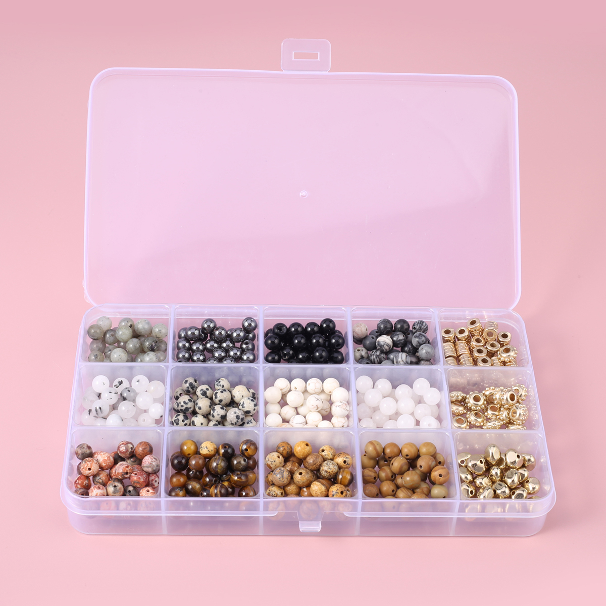 Traje de joyería artesanal hecho a mano, caja de cuentas pequeña de colores mezclados, apto para mujeres y hombres, accesorios de artesanía al por mayor, 2023