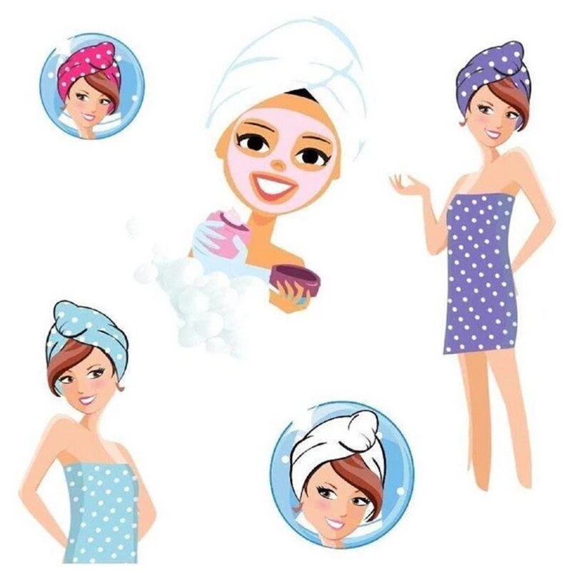 Gorro de microfibra secado rápido turbante Toalla de baño gorro de secado rápido