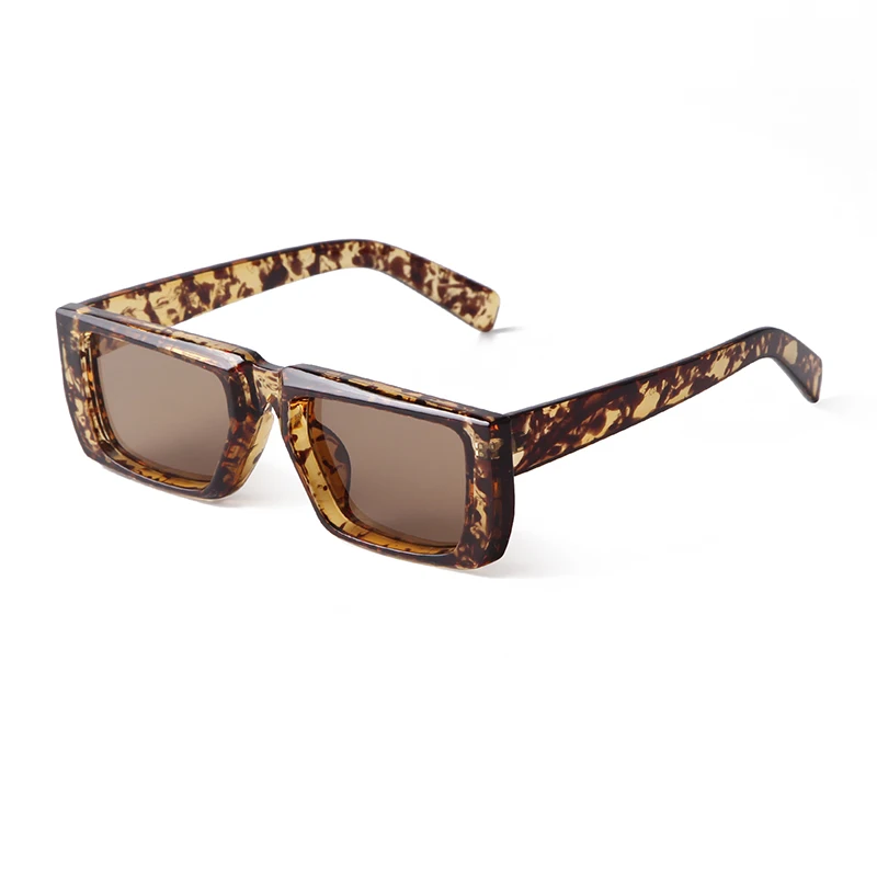 HISTORIA Retro verde rectángulo gafas de sol mujeres hombres Vintage tortuga marco cuadrado gafas de sol UV S2340M: Blanco