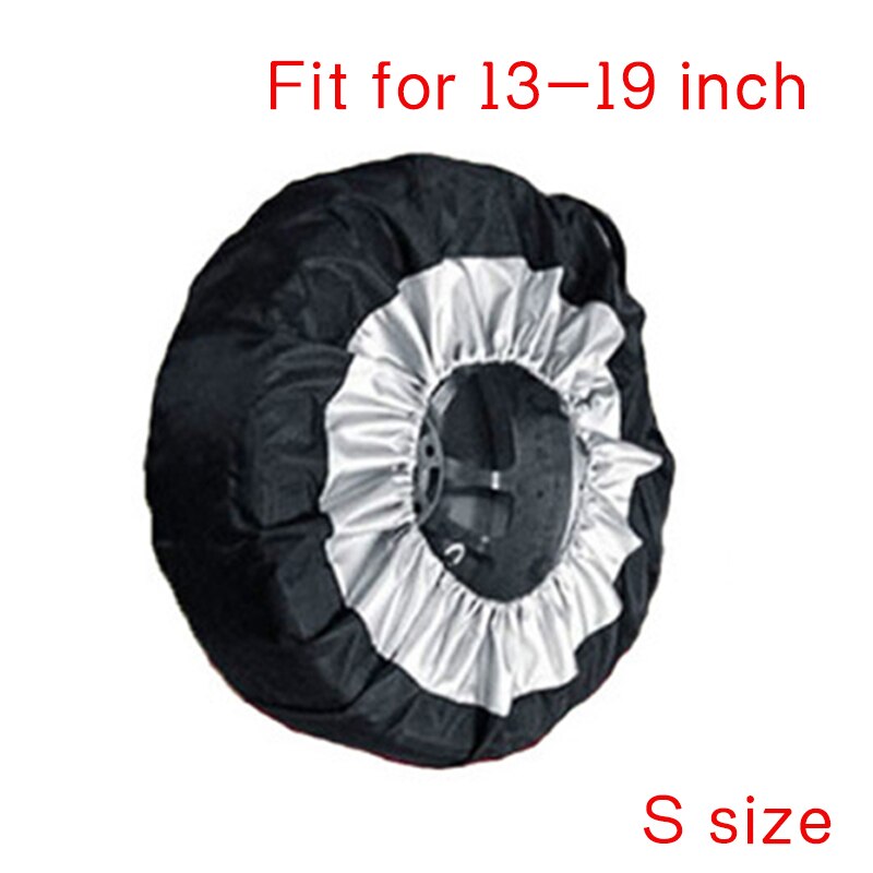 1Pc/4Stck Auto Ersatz Reifen Abdeckung fallen Polyester Auto Rad Reifen Lagerung Taschen Fahrzeug Reifen Zubehör Staub-nachweisen Schutz: 1Stck (S Größe)