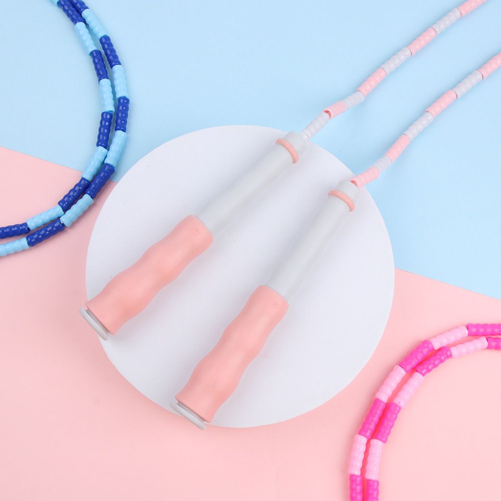 Adjustable Body Building Gym PVC Tangle-Free Fitness Equipment Weight Loss Beaded Jump Rope Bamboo Jumping Rope
