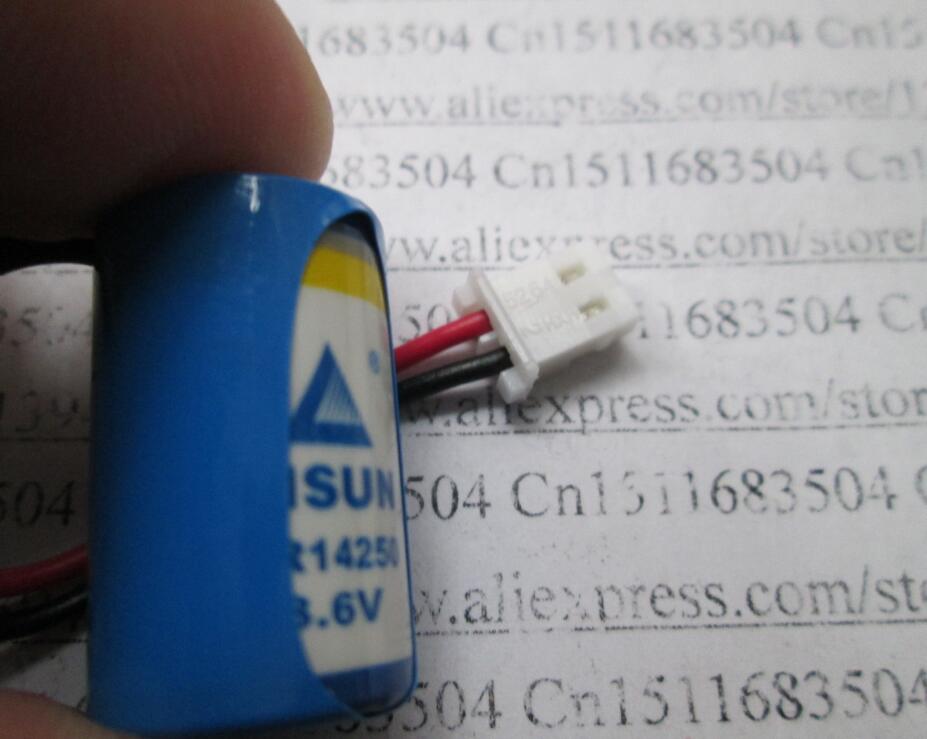 lithium battery ER14250 lithium battery 14250 1/2AA 3.6V PLC CNC Industrial Li-ion battery batterise with plug