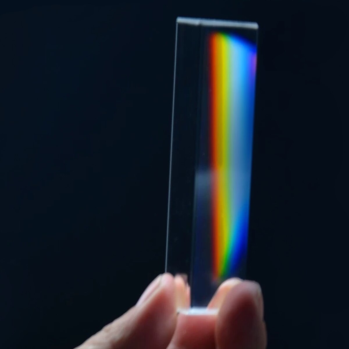 30x30x50mm Optical Glass Right Angle Reflecting Triangular Prism For Teaching Light Spectrum Color Prism with Box