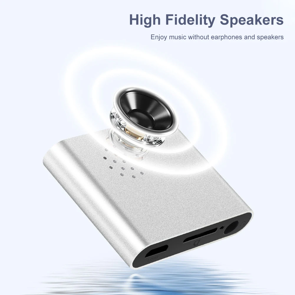 Mini odtwarzacze muzyczne MP3 Rozszerzenie 64G Clip-on Sportowy odtwarzacz muzyczny Wbudowany głośnik 180mAh Obsługa tonu dotykowego Karta TF dla studentów