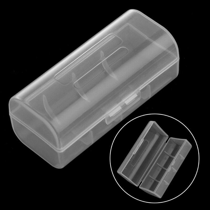 Transparante Plastic Geval Houder Container Batterij Opbergdoos Voor 1X 26650 Batterij