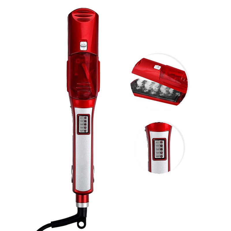 Alisador de pelo a vapor, plancha plana de inyección de pintura a vapor 450F, alisador de pelo, herramientas de peinado