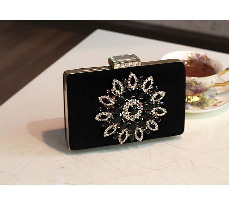 O novo 2019 do saco de Mulher saco de Mão pacote Definir trado banquete Noite saco de Noiva saco de pacotes de Casamento Da empregada doméstica de honor pacote preto: Black