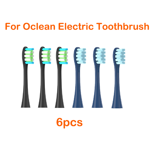 Cabezales de cepillo de dientes eléctrico de repuesto para adultos, 6 uds., para Oclean X/ X PRO/ Z1/ F1/ One/ Air 2 /SE: Oro