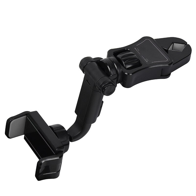 Multifunctionele Telefoon Houder Auto Dashboard Zonneklep Clip 360 Draaibaar Achteruitkijkspiegel Mount Universele Gps Bracket Stand: BLACK gray A