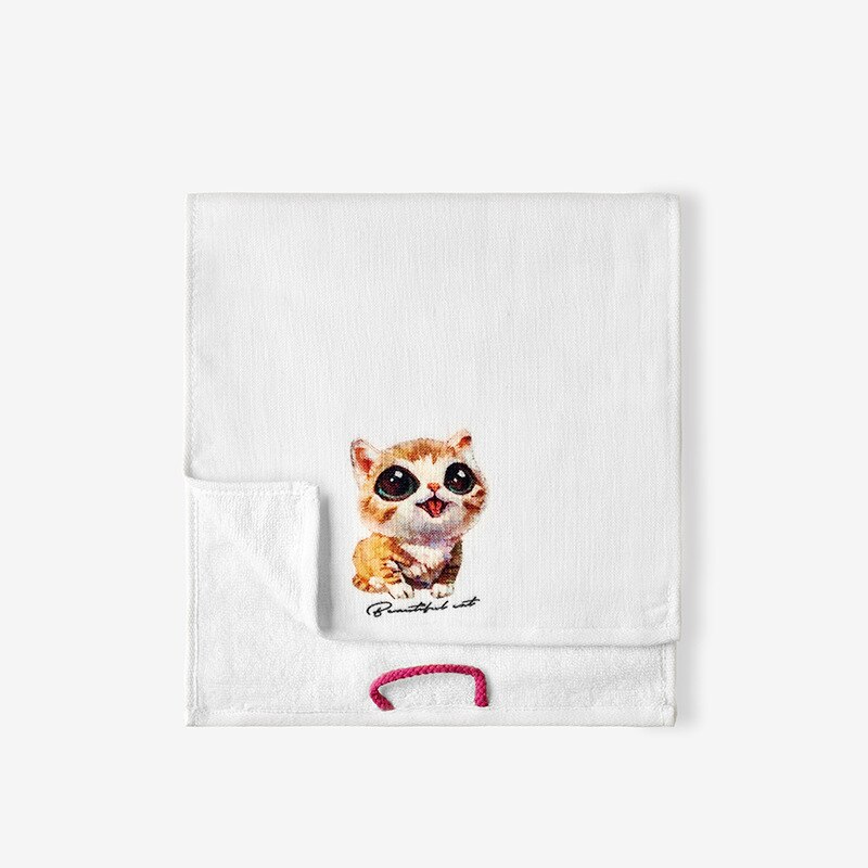 Vauvan pyyhe puhdasta puuvillaa lasten kasvopyyhkeet pehmeä lasten nenäliina koukulla kylpypyyhe vastasyntyneille vauvoille 25*50cm valkoista