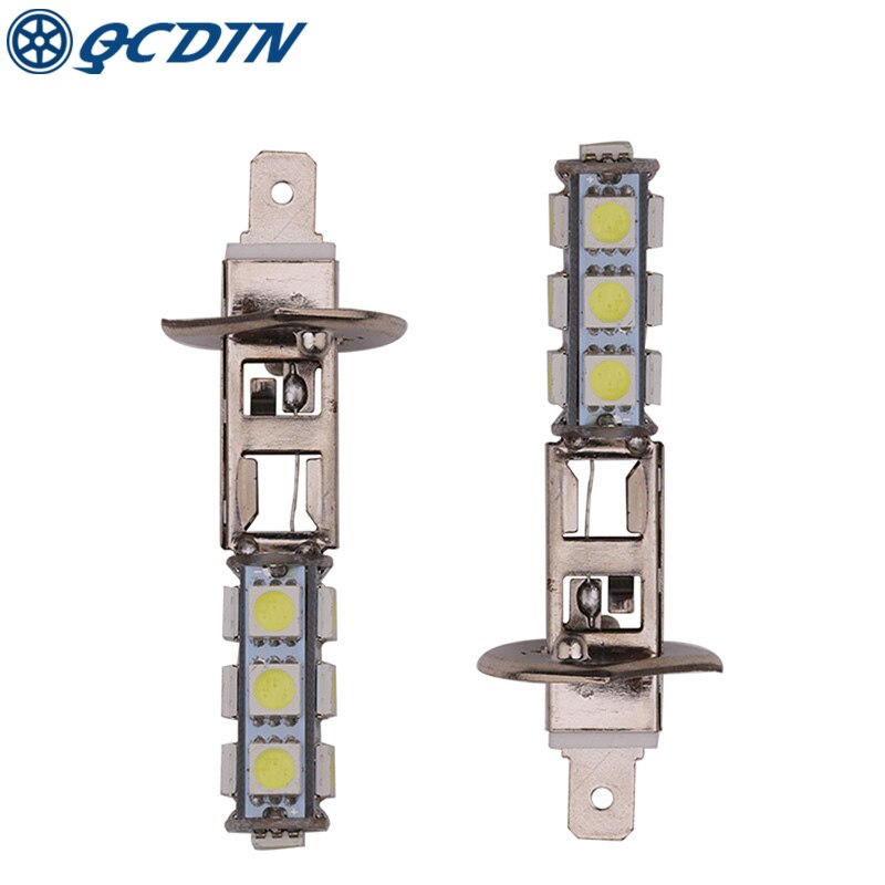 Qcdin 2 stuks 2w h1/h3 led koplampen auto koplamp mistlamp 12v auto koplampen auto algemene lamp accessoires