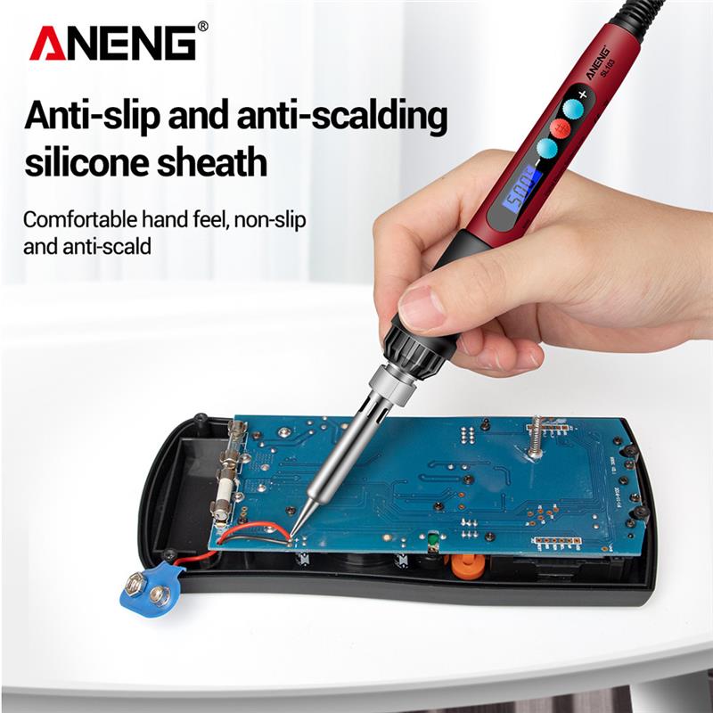 ANENG SL103 Electric Soldering Iron Set Adjustable Temperature Digital Display Welding Repair Tool 60W Portable Electrocautery