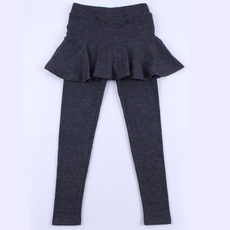 Flickor leggings kläder sockervadd färg byxkjol för flicka barn tonårsbyxor byxor barnkläder 3-10 år: Mörkgrå / 6