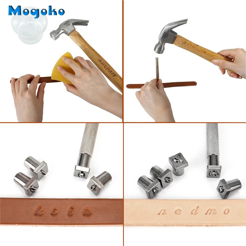 Mogoko Neue 26 Buchstaben Alphabet & 10 Zahlen Aufgedruckt Metall Leder Stanzen Werkzeuge für Leder Gürtel Tasche Hütte Schuhe Handwerk kennzeichnung