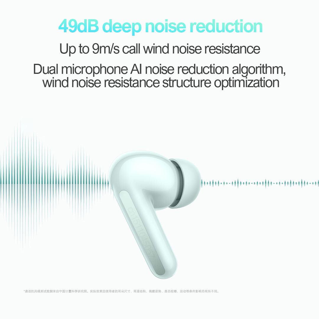 Xiaomi redmi buds 6 oordopjes met actieve ruisonderdrukking, ruimtelijke audio  ip54 heldere spraakoproepen 42h lange batterijduur en bluetooth 5.4.