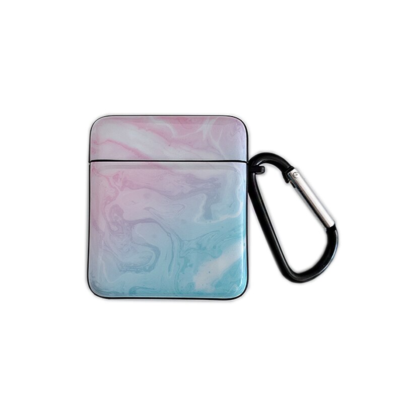 Marmeren patroon hoesjes voor originele apple airpods 1 2 oordopjes hoesje schattige hoes voor apple airpods 2 airpods 1 hoesje: 2