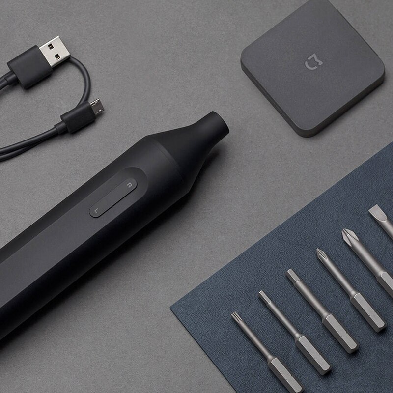 Lagerbier Xiaomi Mijia Elektrische/Manuelle Schraubendreher Integrierte Schraube Fahrer 1500mAh Wiederaufladbare W/6 S2 Elektrische Schraube Bits einstellen