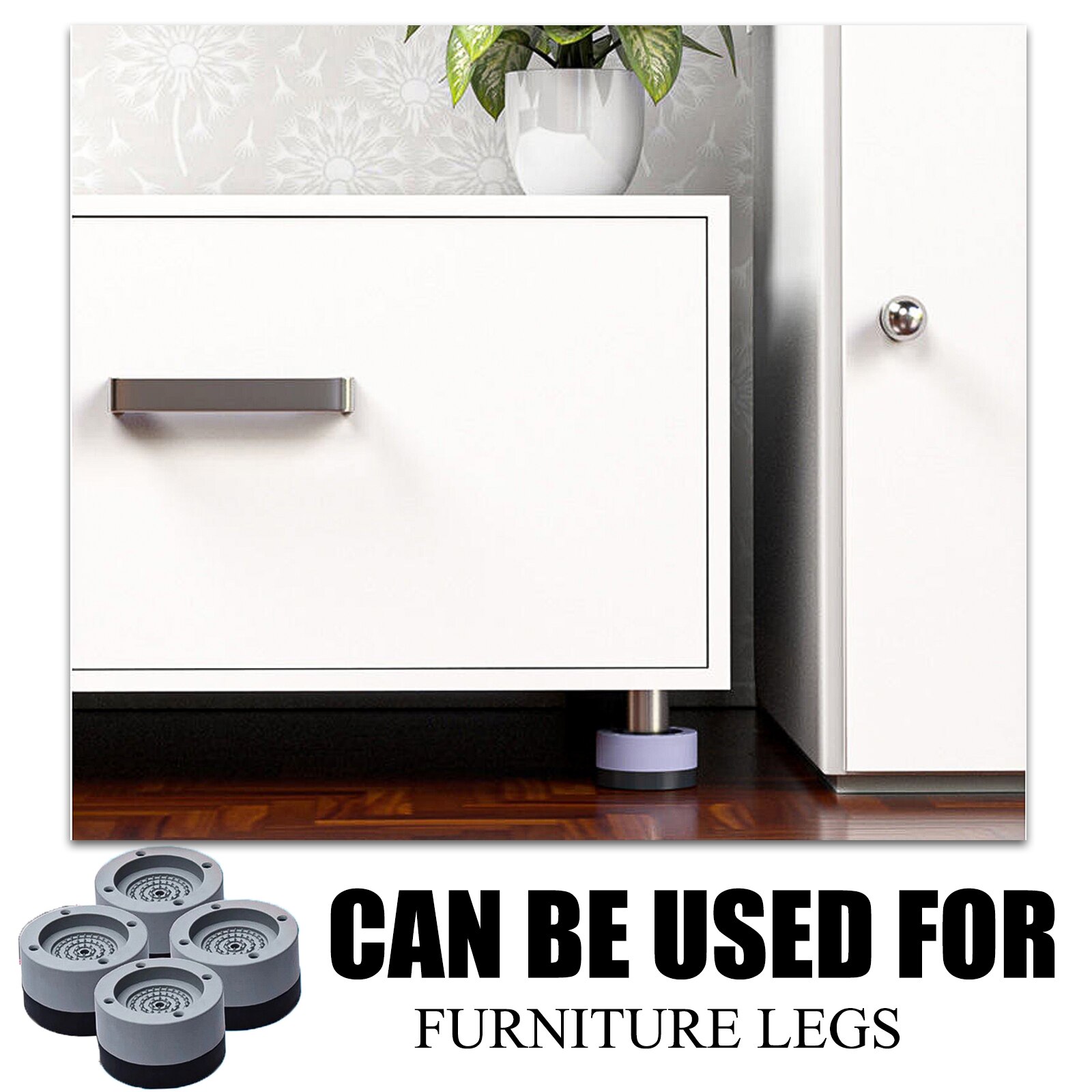 4PCS Washing Machine Anti Vibration Feet Pads Universal Fixed Rubber Mat Laundry Washer Refrigerator Furniture Feet Fixed Pads