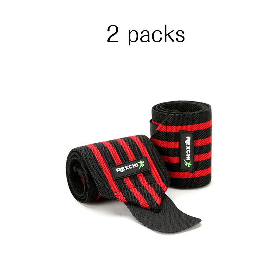 1 par justerbart armband stöd sport säkerhet elastiska handledslindor bandage hängslen för gym fitness power tyngdlyftning: 2 förpackningar röda