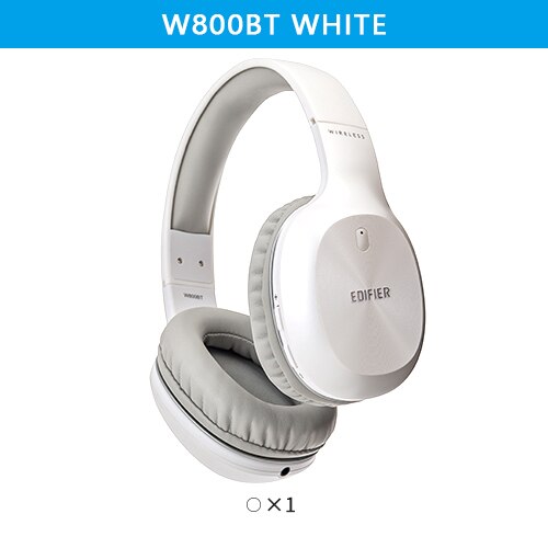 Edifier W800BT Draadloze Bluetooth Koptelefoon Op Ear Controles Lichtgewicht Comfort En Tot 35 Uur Afspelen: W800BT White