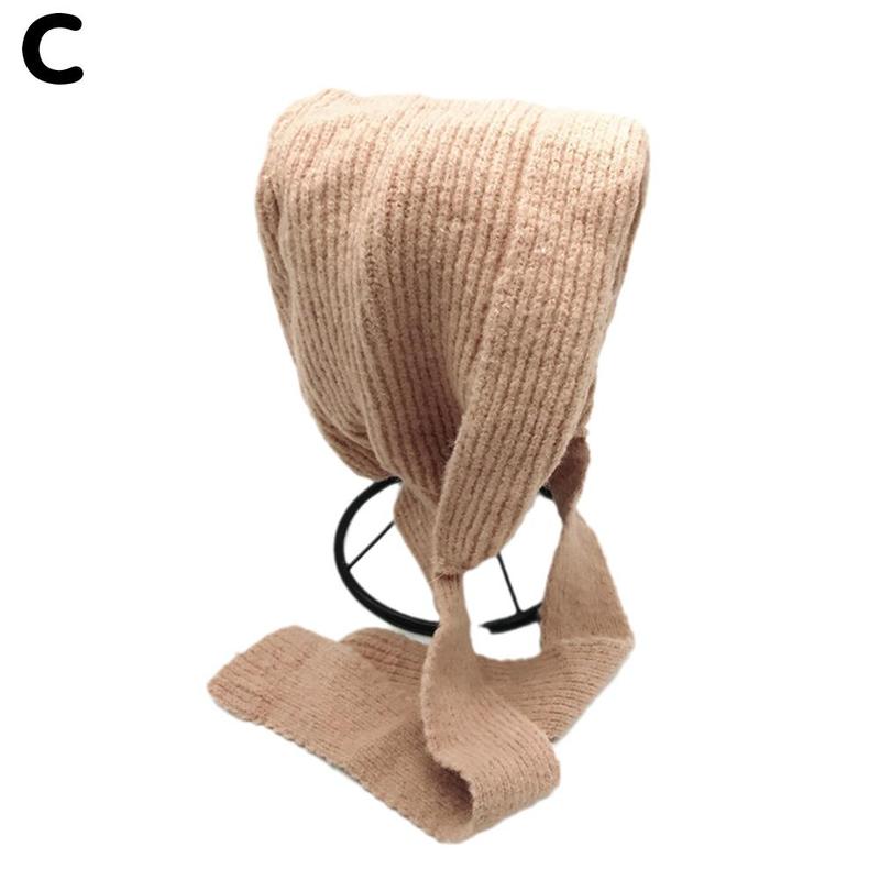 Winter Mutsen Vrouwen Retro Gehoorbescherming Warme Muts Eenvoudige Balaclava Alle-Match Caps Trendy Womens Mooie Koreaanse Beanie: C