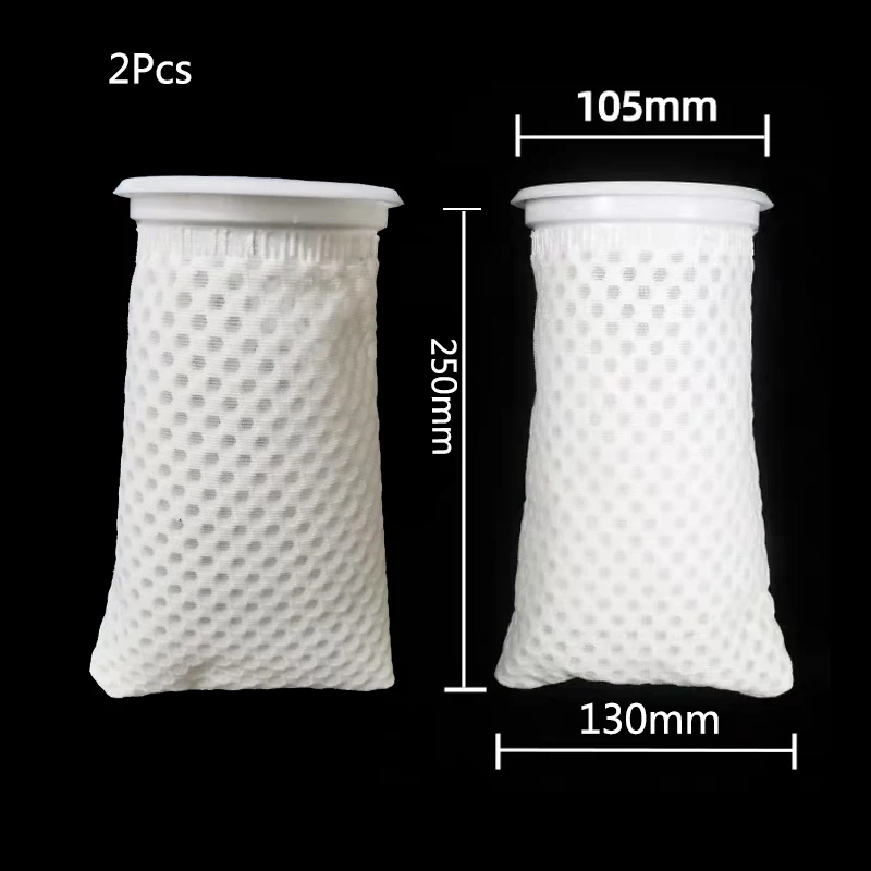 Anti Overflow Aquarium Filter Bag with Frame Washable Reusable Mesh Foam Carpet Sock Bag for Fish Marine Filtration System