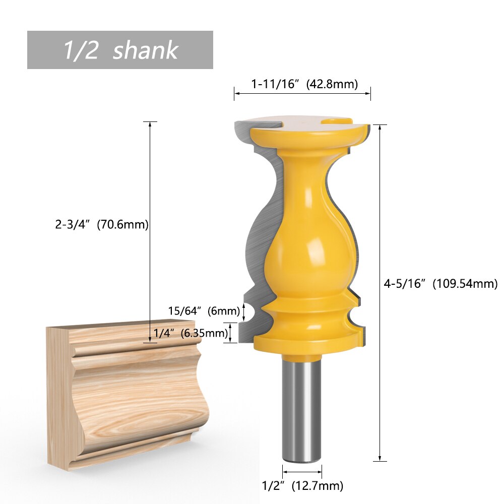 1 stks 12mm Schacht Zwaluwstaart Joint Router Bits Set Houtbewerking Graveren Bit voor Hout 12 * 3/4