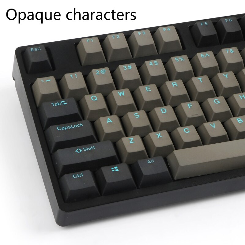 69HA Dolch Sky PBT Keycap Set Two-color Injection Blue Font 87 104 108 Black Gray Cherry Profile Mechanical Keyboard Keycaps