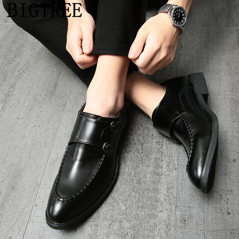 Zapatos con doble correa de monje, zapatos clásicos de lujo para hombre, zapatos formales de talla grande 46, vestido marrón, zapatos italianos de vestir para hombre, zapatos de cuero: Black / 8