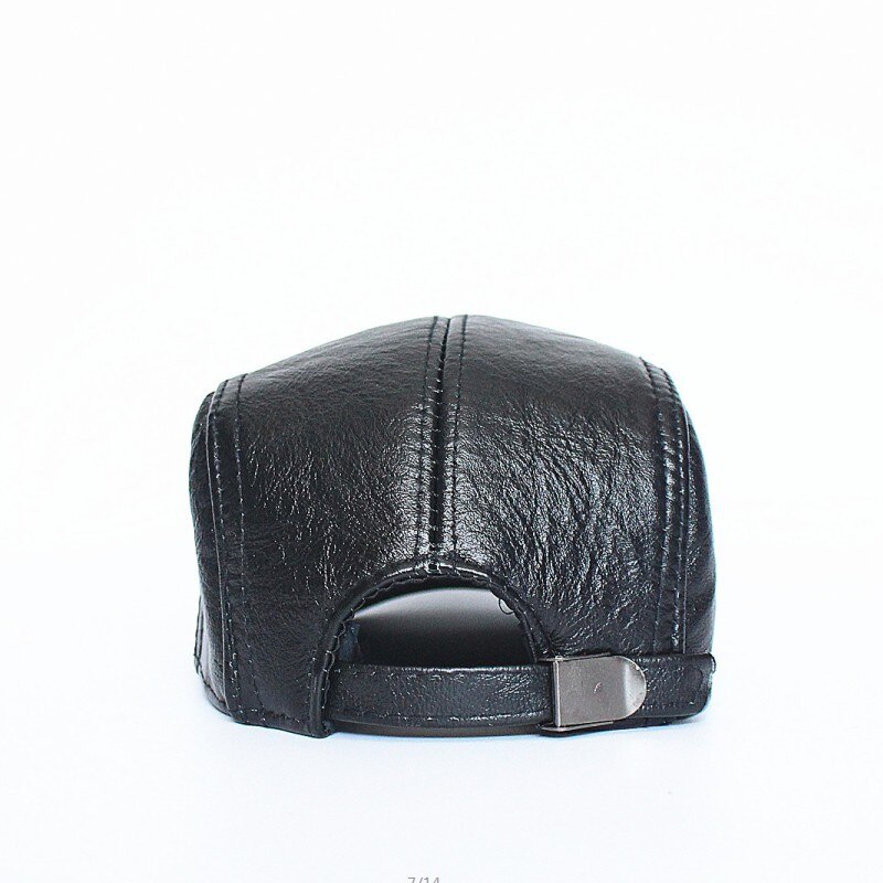 Leder hut herbst winter mittleren alters visiere verdickt warme caps casual baskenmütze alten mann papa freuen kappe B208