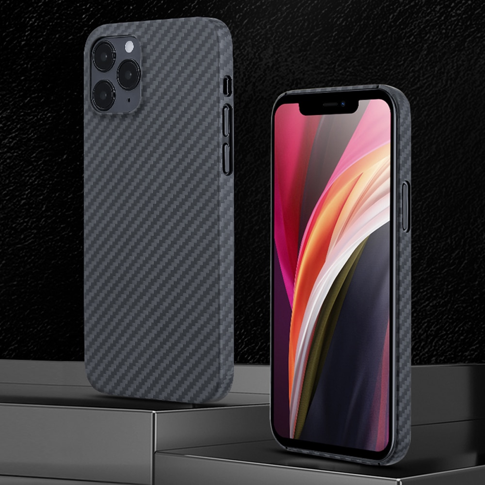 Ultra Thin Aramid Fiber Case For IPhone 12 Pro Max 12Pro Carbon 0.7mm Fiber Cover For IPhone 12 Mini 11 XS Max XR 11Pro Shell