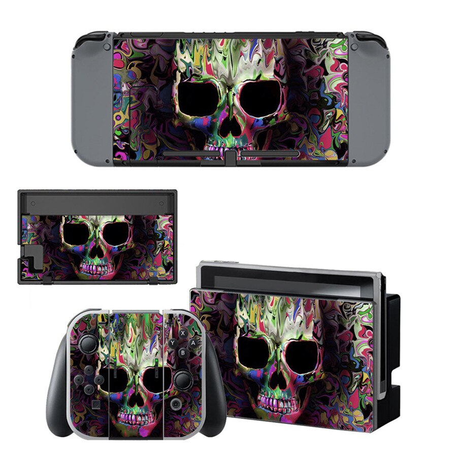 15 stili Cool Skull Style Decalcomania Del Vinile Autoadesivo Della Pelle Per Nintend Interruttore NS NX Console & Joy-con Gioco accessori: Style 5