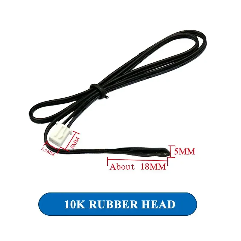 5PCS Klimaanlage Temperatur Sensor 5K 10K 15K 20K 25k 50K Klimaanlage Rohr Sensor gummi Kopf Kupfer Kopf: Brown