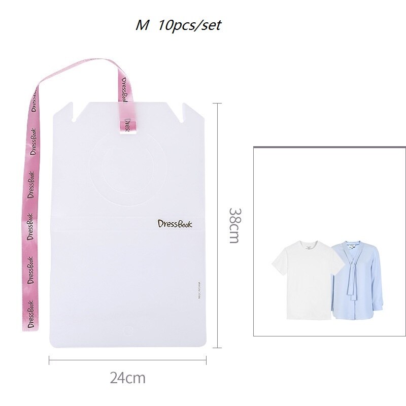 10 unids/set de plástico para ropa plegable, plegador de ropa, armario de ropa, plegado rápido, organizador de almacenamiento, tabla de tela apilable perezosa: M-10pcs